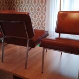 Leather armchair set