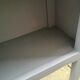 Gray bedside table