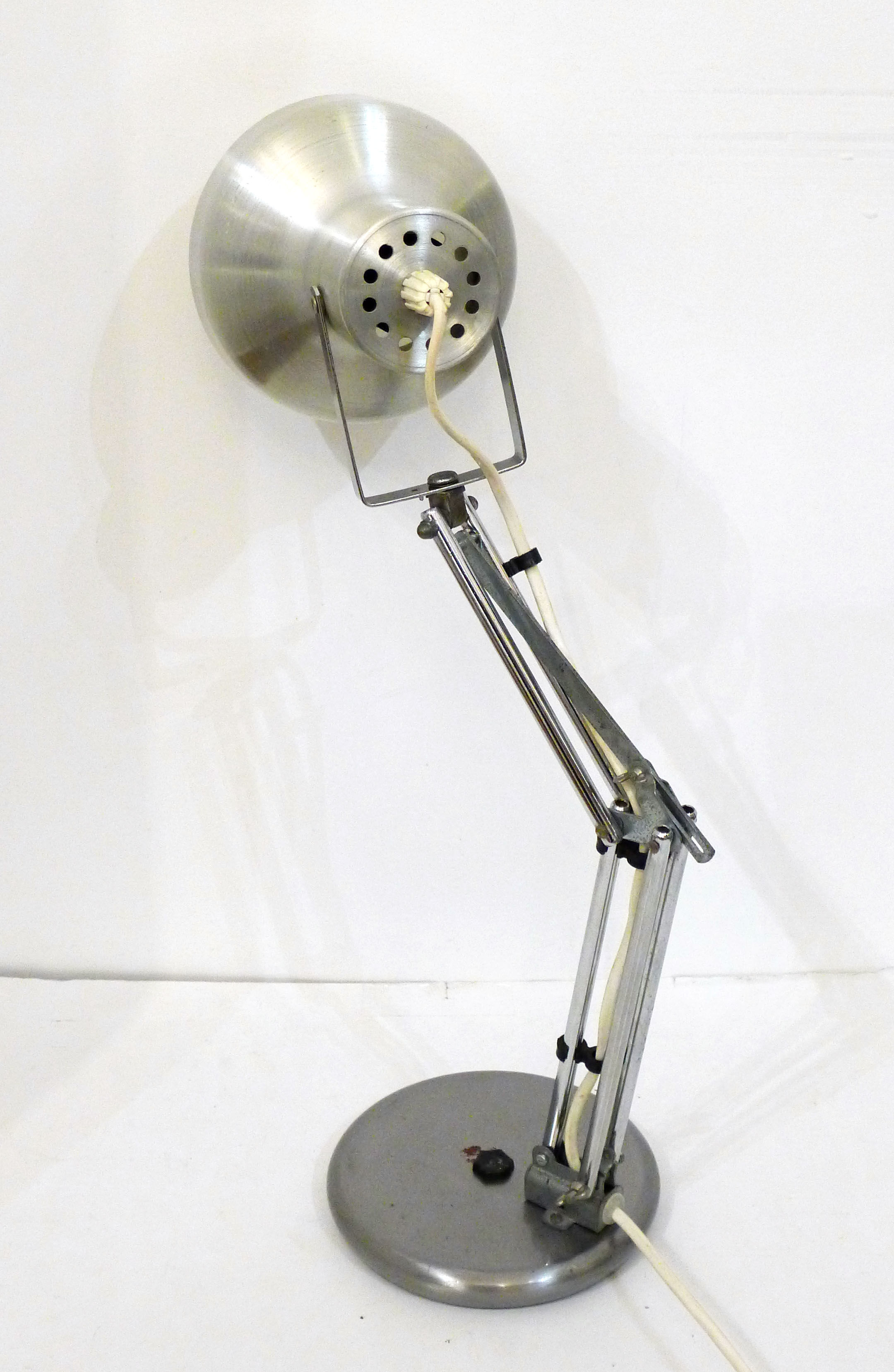 Chrome articulated office lamp