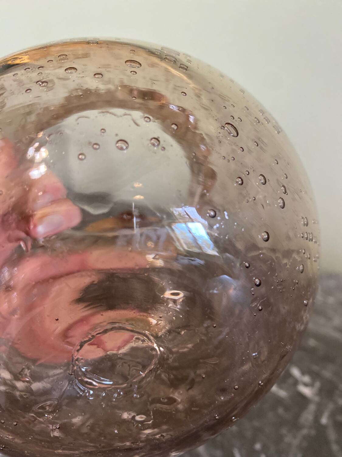 Biot bubble glass candy dish