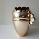 Art deco metal vase signed luxium france