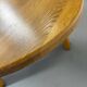 Round Oak Brutalist Round Coffee Table