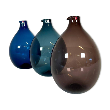 3 bouteilles / vases oiseaux Timo Sarpaneva Iittala