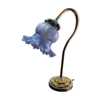 Lampe laiton et socle etain