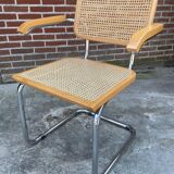 Chair model Cesca by Marcel Breuer with armrests B64