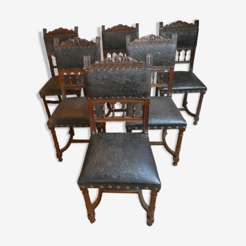 Set of 6 Henri ll chairs