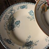 6 mismatched Terre de Fer soup plates from Digoin Sarreguemines