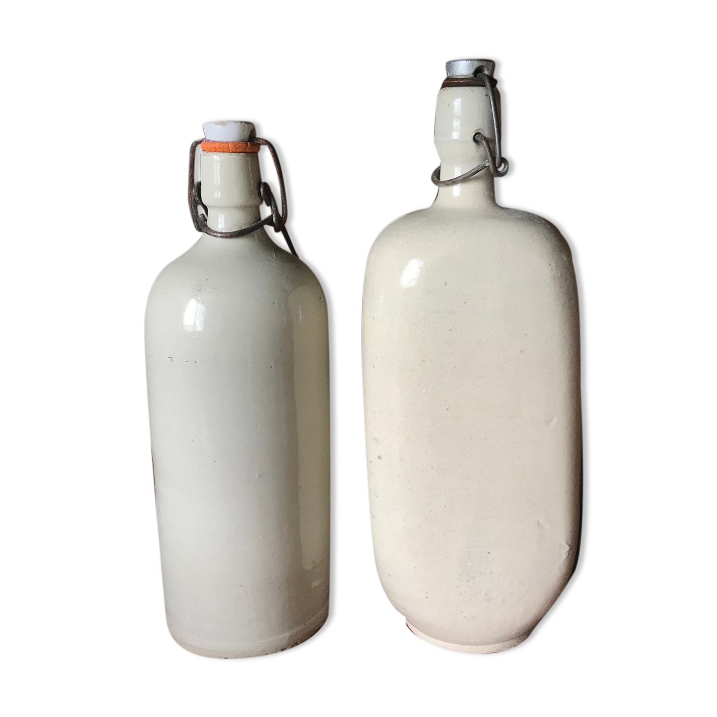 Bottles in varnished sandstone