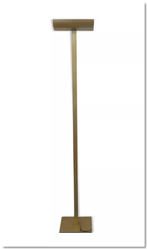 Halogen floor lamp golden matte vintage italian flos
