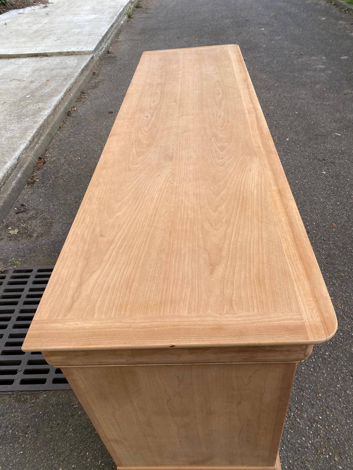 Louis Philippe rustic buffet, vintage, renovated in wood from the 1960s.