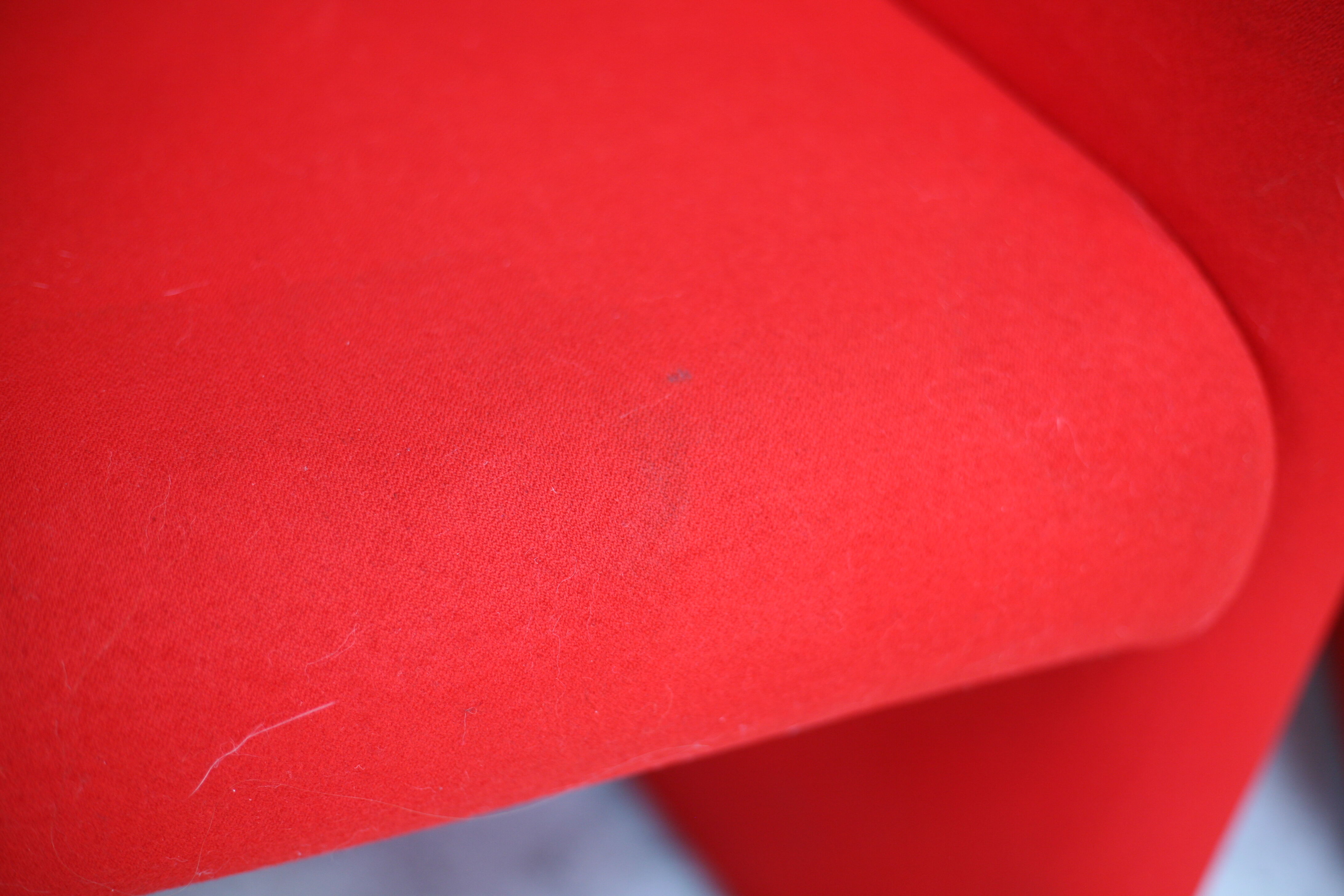 Pair of red Arflex armchairs. Italy, circa 1980