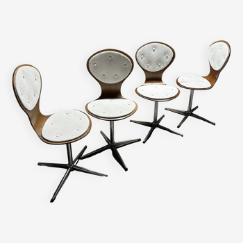 Set of 4 chairs by Elmar Flötotto 1960. Germany, 1960