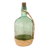 Vintage glass and raffia carboy