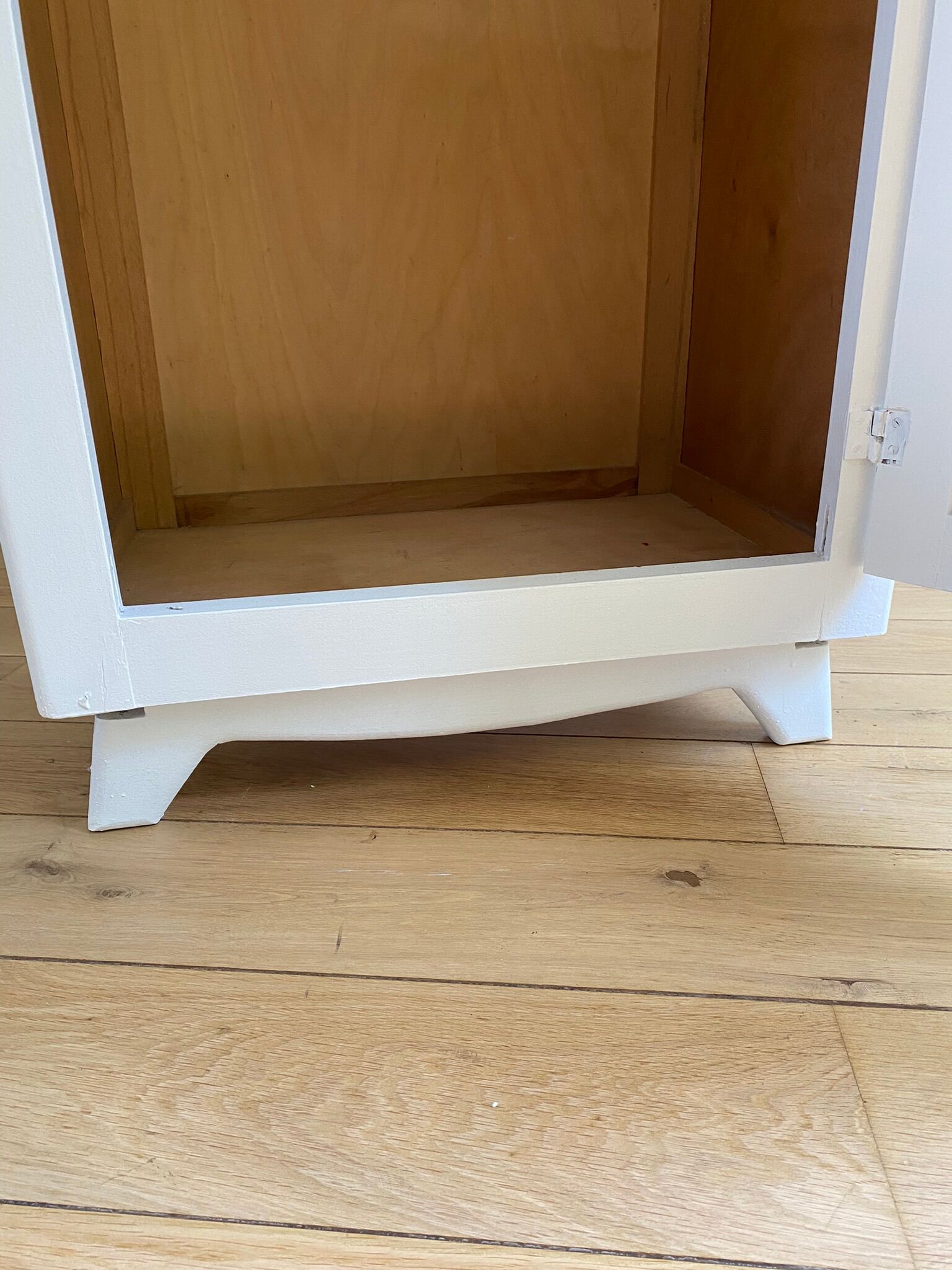 Parisian wardrobe / vintage wardrobe, painted white