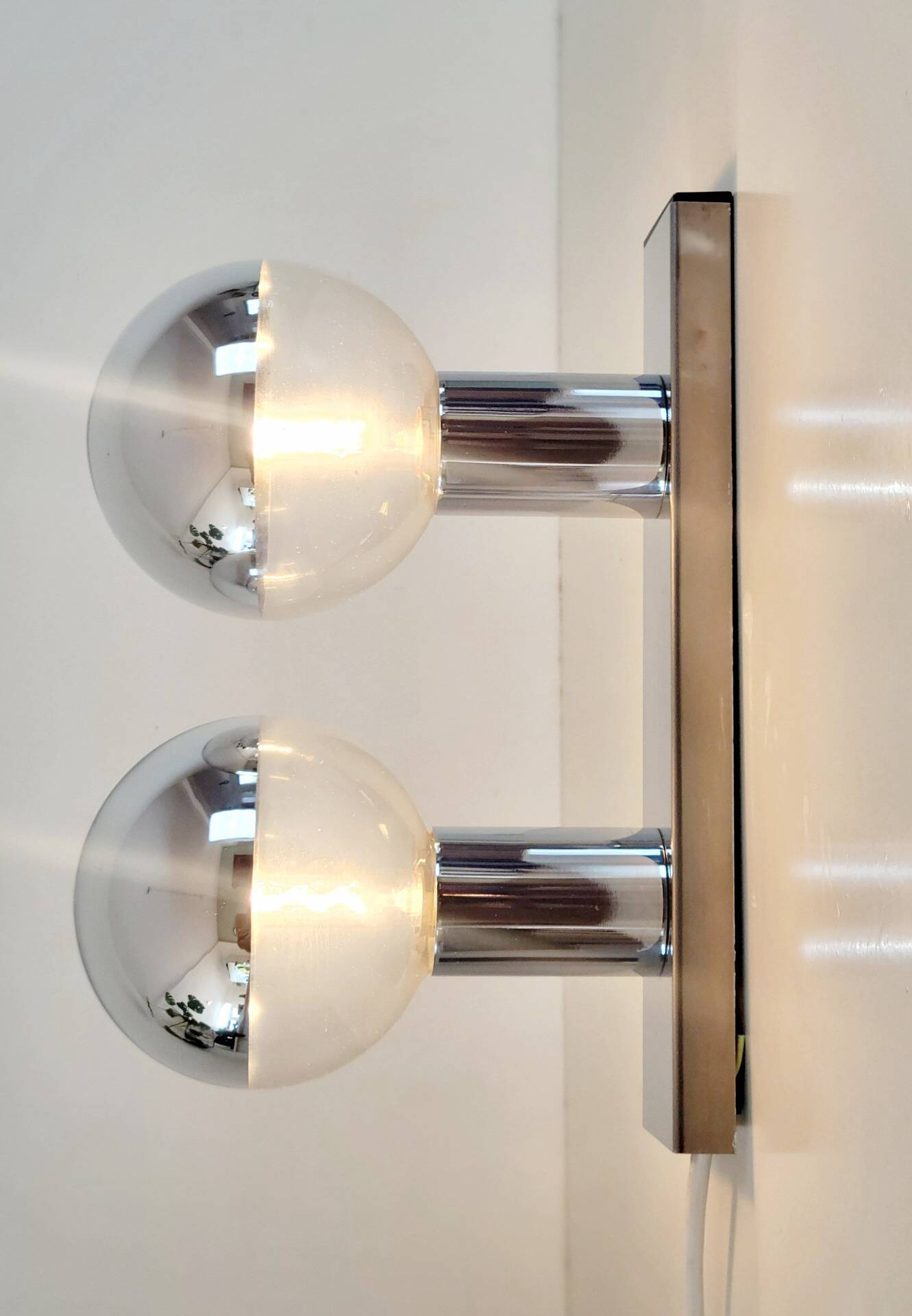 Set of 3 Space Age wall lamps by Motoko Ishii for Staff Leuchten