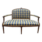 Canapé - Banquette de style Louis XVI tissu LYS