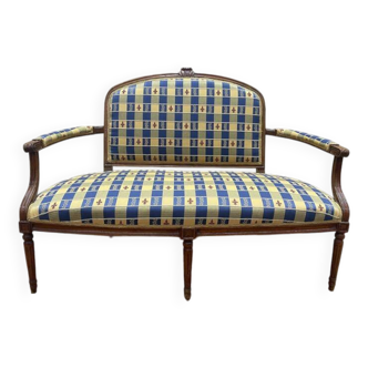 Canapé - Banquette de style Louis XVI tissu LYS