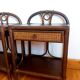 Pair of vintage 1960s rattan bedside tables