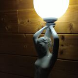 1970s lamp. Nude Art Deco style. 67cm.