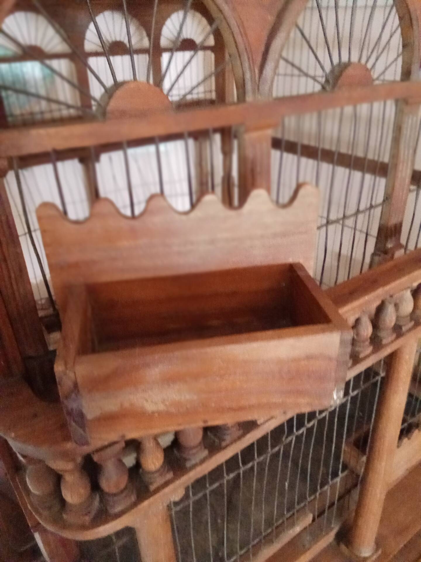 Victorian wooden birdcage
