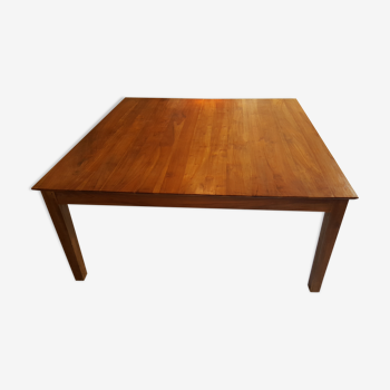 Square solid teak table