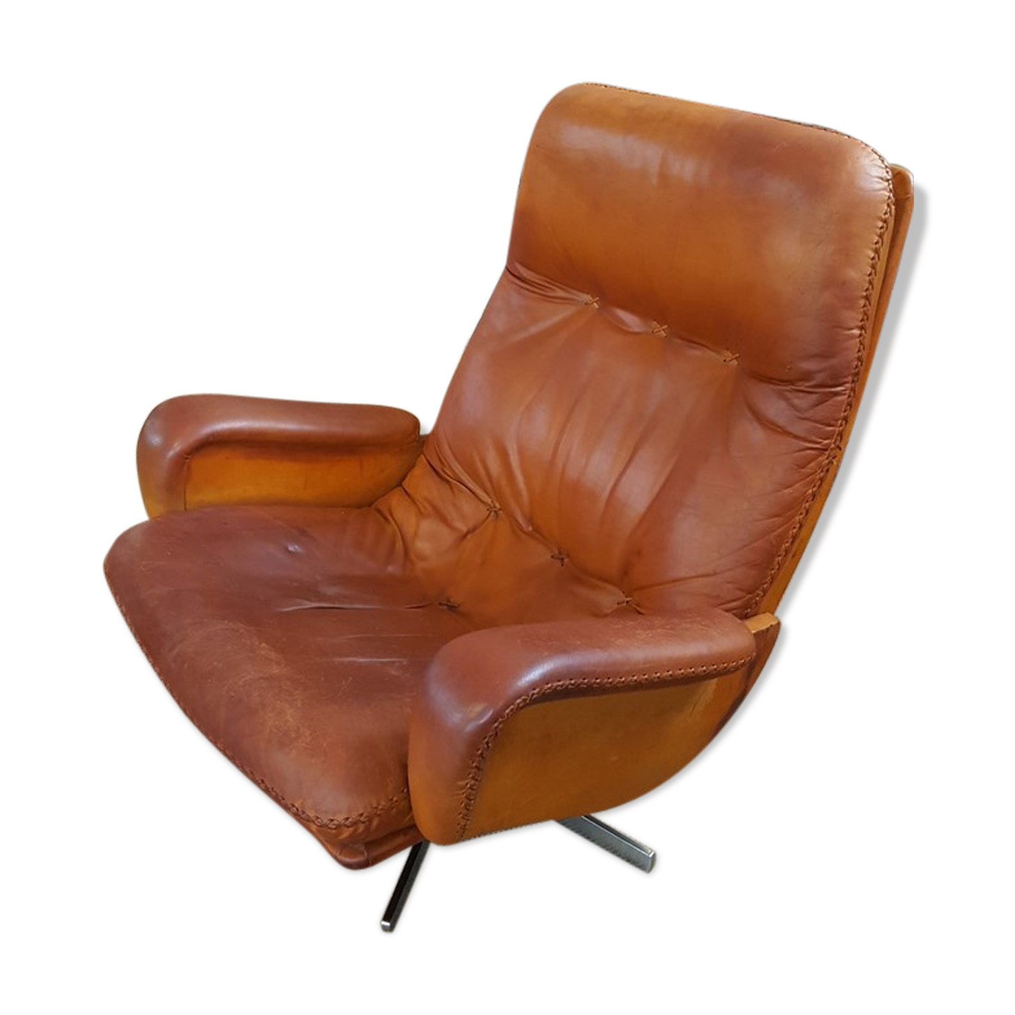 Lounge chair edited by Ring mobelfabrikk Scandinavian leather