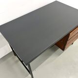 Pierre Guariche desk in teak and lacquered steel