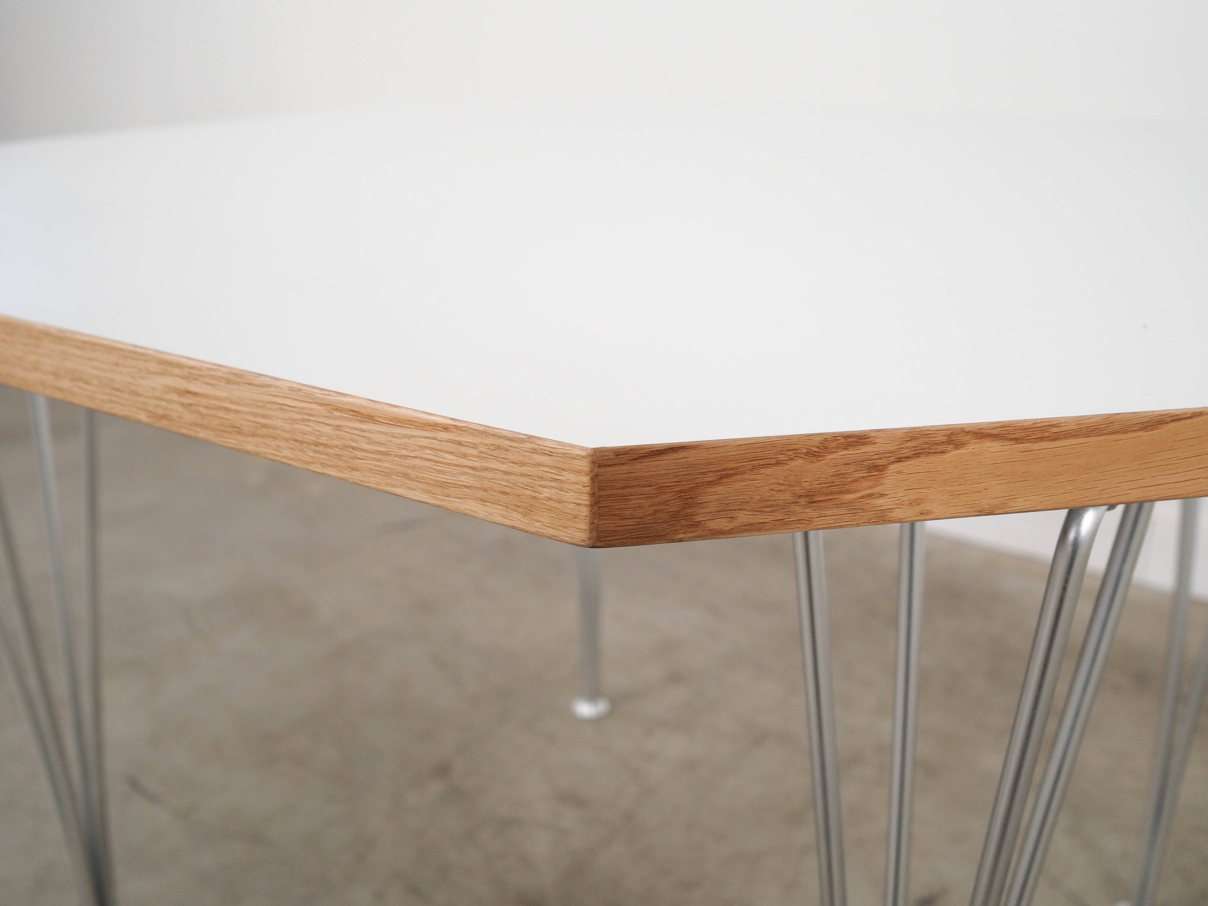 White table, Danish design, 1980s, made in Denmark