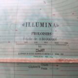 Very large illuminated world map by Illumina Proloisirs from 1964