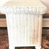 Paire tables de chevet rotin
