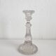 Antique baluster-shaped molded glass candlestick holder