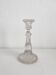 Bougeoir chandelier ancien en verre moulé forme balustre