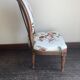 Nursing chair medallion Louis XVI 19th Sanderson chintz with flowers