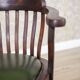 Early-20th Century Beech Desk Chair with Leather Seat, 1950s