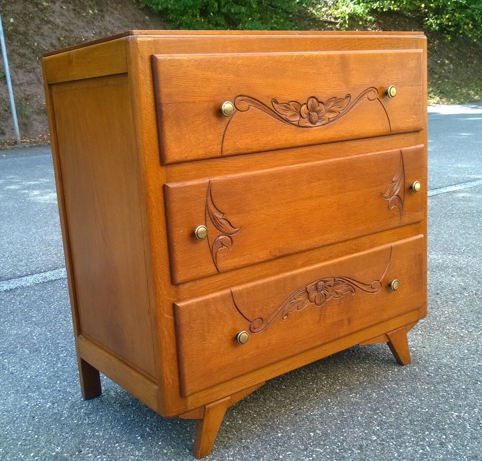 Art Deco dresser gilded oak france 1940