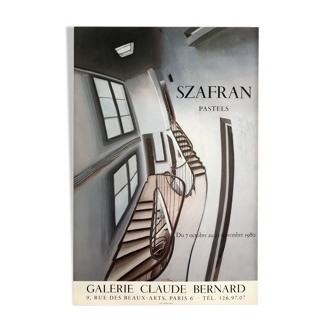 Sam SZAFRAN (d'ap.) Galerie Claude Bernard, 1980. Affiche originale