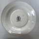 Set of 6 blue ironstone deep plates, antique French earthenware.