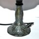 Vintage "hummingbird bird" tiffany style table lamp in stained glass paste window - late 20th century.