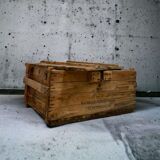Vintage industrial wooden chest