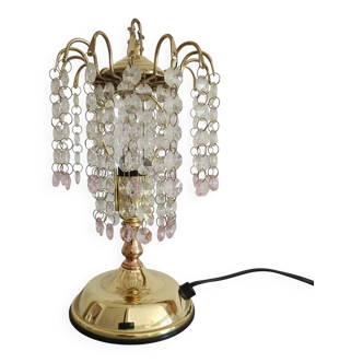 Table lamp with glass pendants