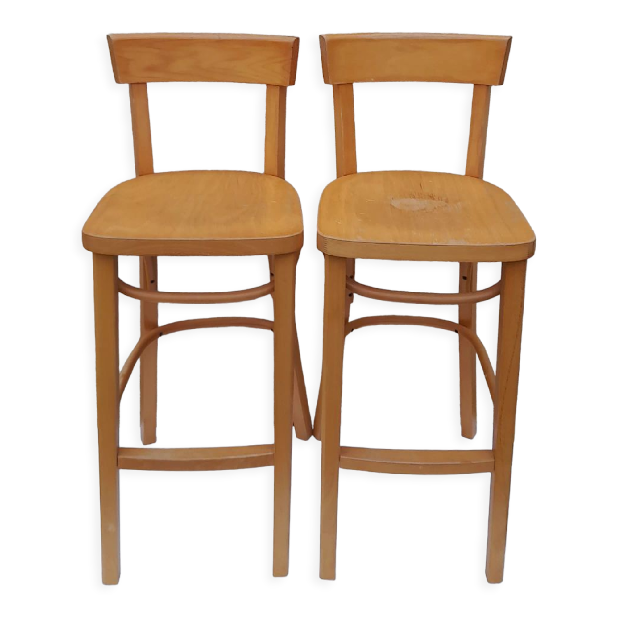 2 chaises bistrot de bar H 103,5 cm