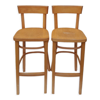 2 chaises bistrot de bar H 103,5 cm