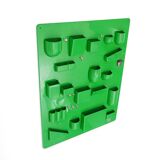 Wall organiser Utensilo green by Dorothee Becker-Maurer for Design M, 1970s
