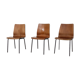 Set of 3 plywood Euroika dining chairs by Friso Kramer for Auping