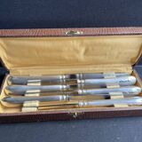 6 Table knives – Silver plated