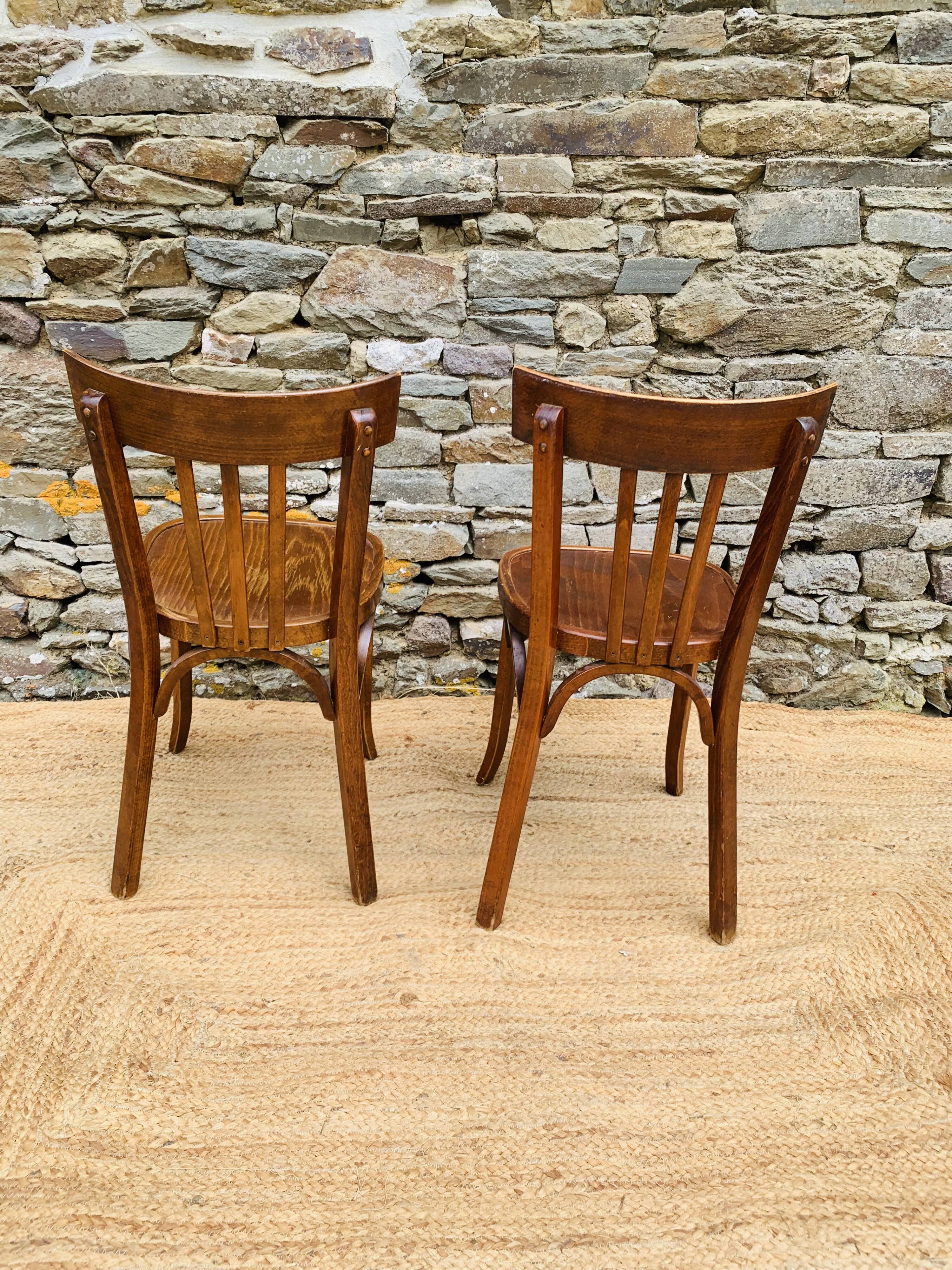 Paire de chaises bistrot Baumann