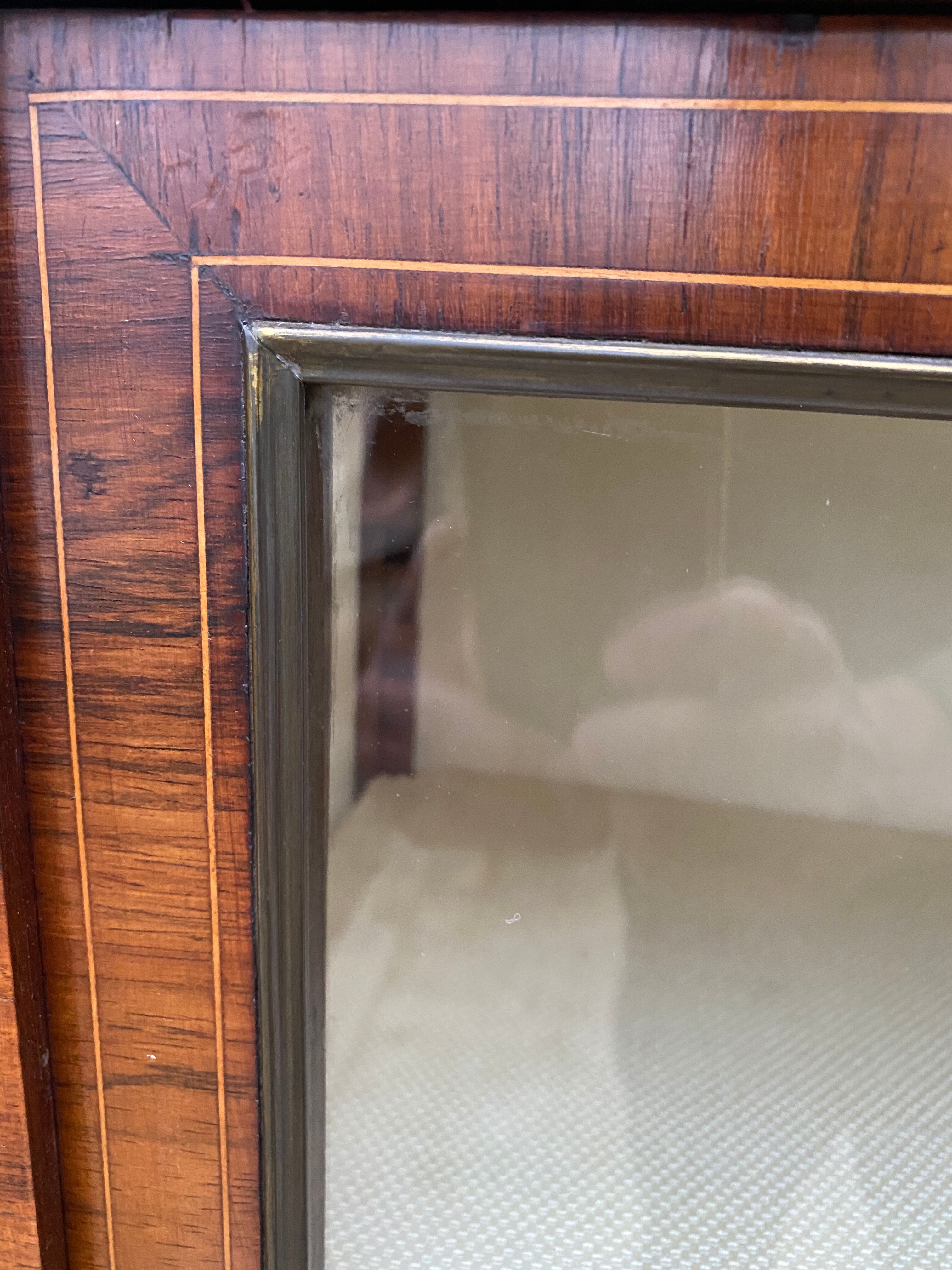 Showcase marquetry 1900 marble