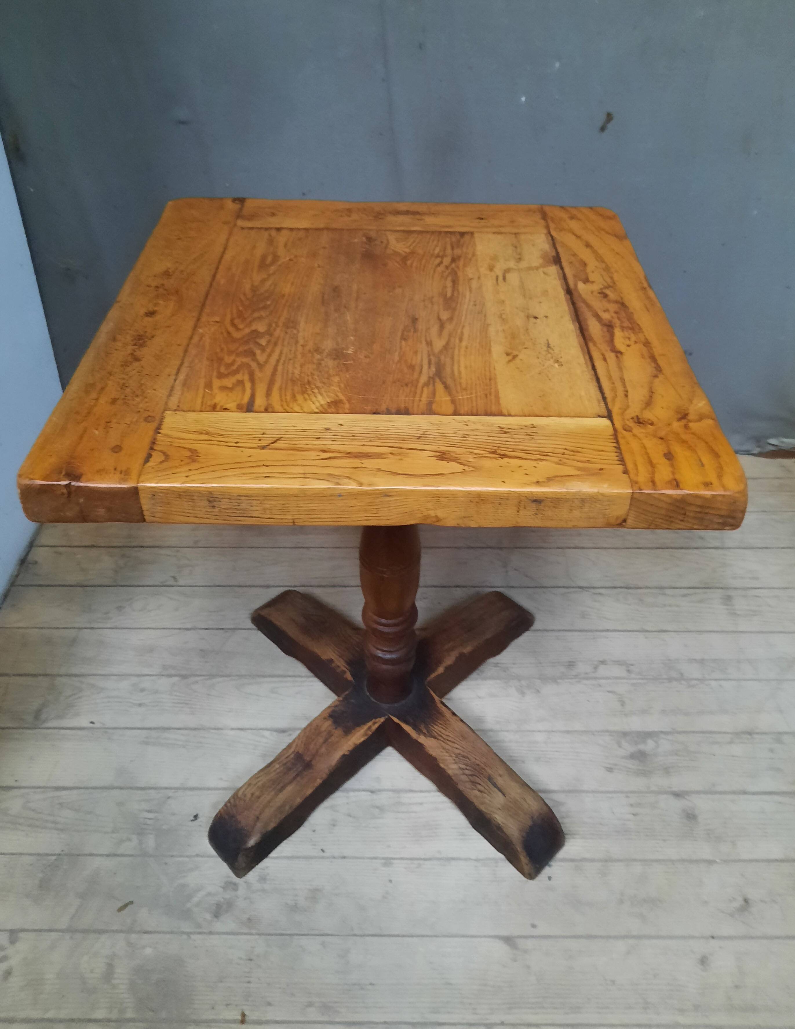Square solid wood bistro table