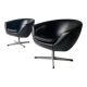 2 mid century Swedish 1960’s swivel ‘pod’ chairs by Overman