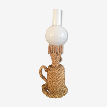 Lampe corde et verre, années 60